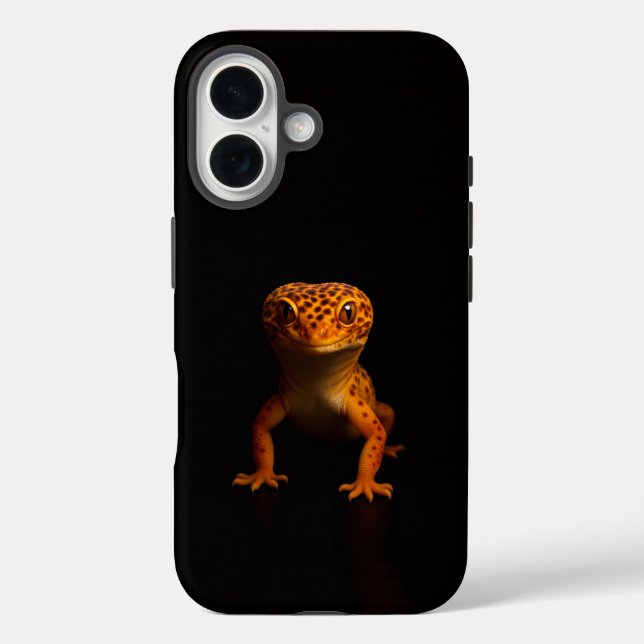 Black 4 Luxe iPhone 16 Mate, Leopard Gecko Case-Mate iPhone Case (Back)