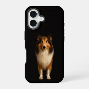 Black 4 Luxe iPhone 16 Mate, Loyal Collie Dog Case