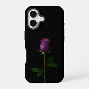 Black 4 Luxe iPhone 16 Mate, Royal Violet Rose Case
