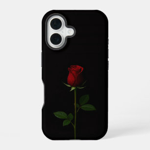 Black 4 Luxe iPhone 16 Mate, Velvet Red Rose Case