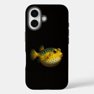 Black 4 Luxe iPhone 16 Mate, Yellow Putterfish Case