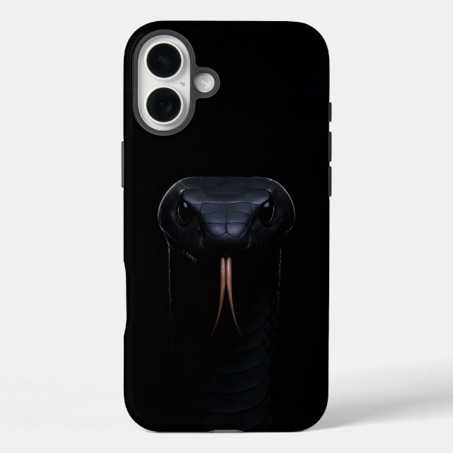 Black 4 Luxe iPhone 16 Plus Case-Mate, Black Mamba Case-Mate iPhone Case (Back)