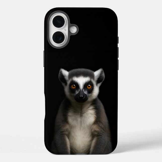 Black 4 Luxe iPhone 16 Plus, Gentle Lemur Case-Mate iPhone Case (Back)