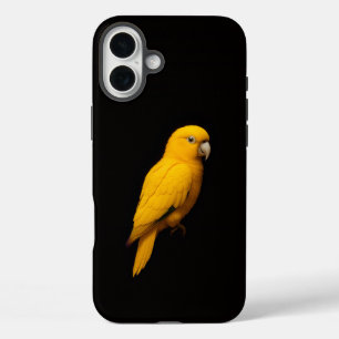 Black 4 Luxe iPhone 16 Plus, Golden Parakeet Plus Case