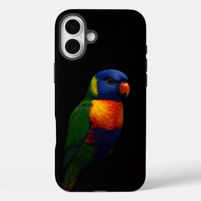 Black 4 Luxe iPhone 16 Plus, Lorikeet Parrot Case-Mate iPhone Case (Back)