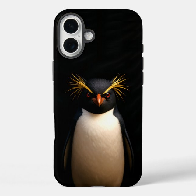 Black 4 Luxe iPhone 16 Plus, Rockhopper Penguin Case-Mate iPhone Case (Back)