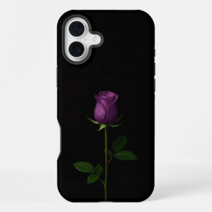 Black 4 Luxe iPhone 16 Plus, Royal Violet Rose Plus Case