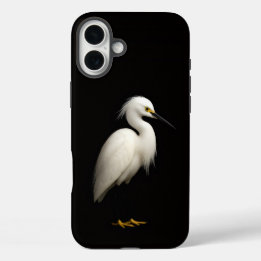 Black 4 Luxe iPhone 16 Plus, Snowy Egret iPhone 16 Plus Case