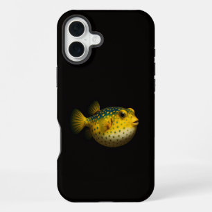 Black 4 Luxe iPhone 16 Plus, Yellow Putterfish Plus Case