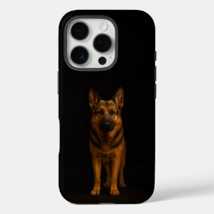 Black 4 Luxe iPhone 16 Pro, German Shepherd iPhone 16 Pro Case