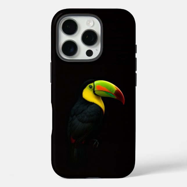 Black 4 Luxe iPhone 16 Pro, Keel Billed Tucan Case-Mate iPhone Case (Back)