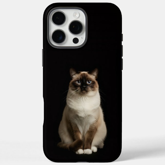 Black 4 Luxe iPhone 16 Pro Max, Birmanese Cat Case-Mate iPhone Case (Back)