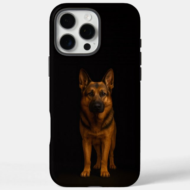 Black 4 Luxe iPhone 16 Pro Max, German Shepherd Case-Mate iPhone Case (Back)