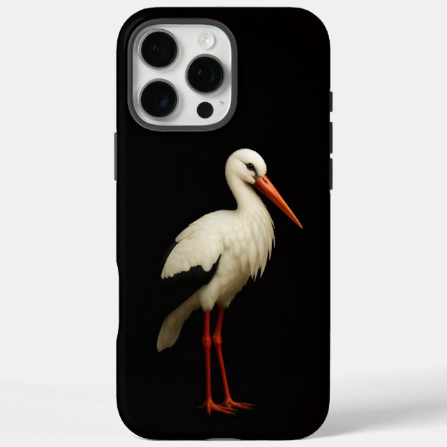 Black 4 Luxe iPhone 16 Pro Max, Graceful Stork Case-Mate iPhone Case (Back)
