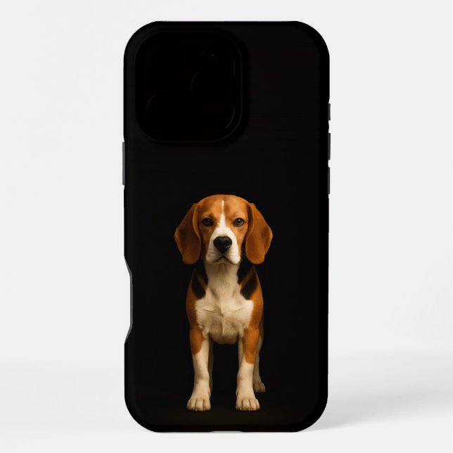 Black 4 Luxe iPhone 16 Pro Max, Kind Beagle Case (Back)
