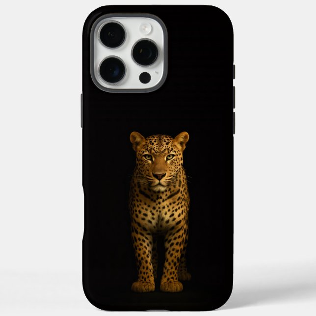 Black 4 Luxe iPhone 16 Pro Max, Majestic Leopard Case-Mate iPhone Case (Back)