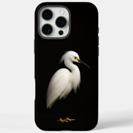 Black 4 Luxe iPhone 16 Pro Max, Snowy Egret iPhone 16 Pro Max Case