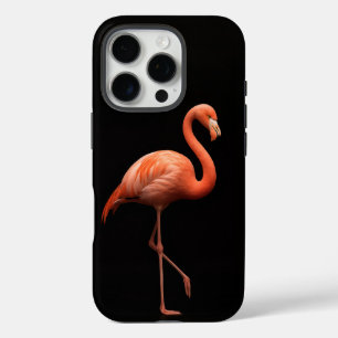 Black 4 Luxe iPhone 16 Pro, Pink Flamingo Bird Pro Case