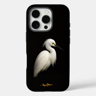 Black 4 Luxe iPhone 16 Pro, Snowy Egret Pro Case