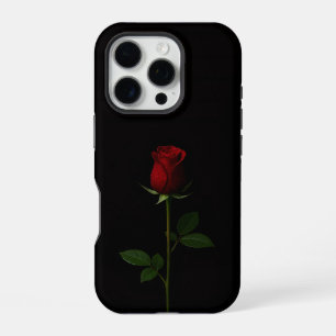 Black 4 Luxe iPhone 16 Pro, Velvet Red Rose Pro Case