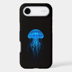 Black 4 Luxe iPhone 17 Air, Neon Blue Jellyfish