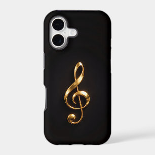 Black 4 Luxe iPhone 17 Mate, Golden Treble Clef