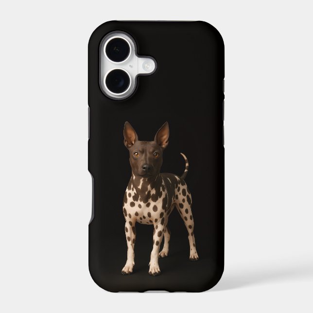 Black 4 Luxe iPhone 17 Mate, Hairless Terrier (Back)