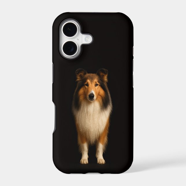 Black 4 Luxe iPhone 17 Mate, Loyal Collie Dog (Back)