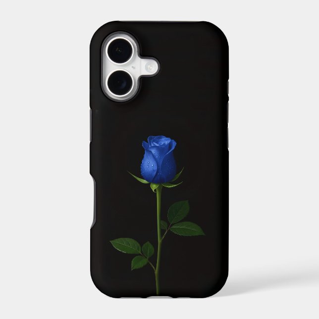 Black 4 Luxe iPhone 17 Mate, Midnight Blue Rose (Back)