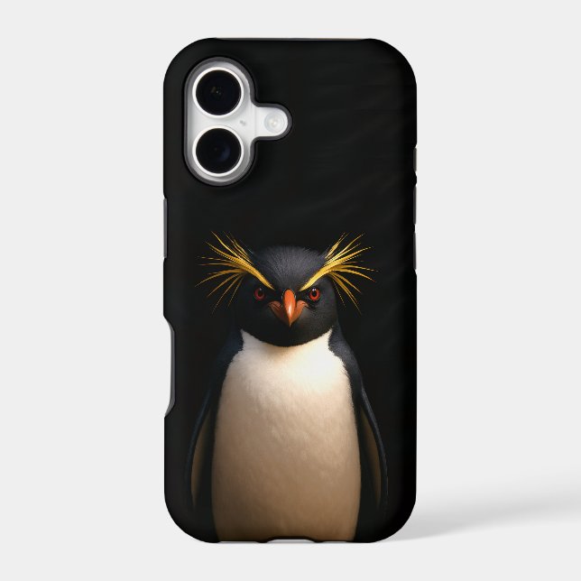 Black 4 Luxe iPhone 17 Mate, Rockhopper Penguin (Back)