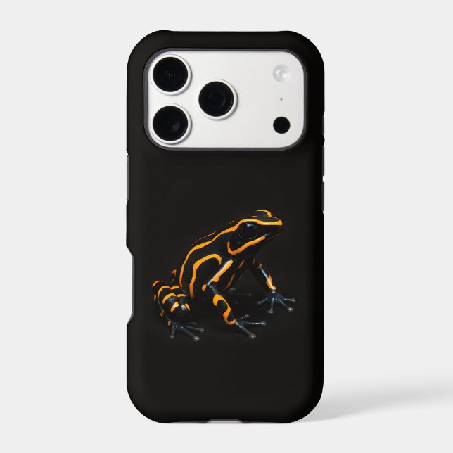 Black 4 Luxe iPhone 17 Pro, Black Orange Frog (Back)