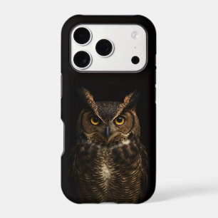 Black 4 Luxe iPhone 17 Pro, Golden Eyed Owl