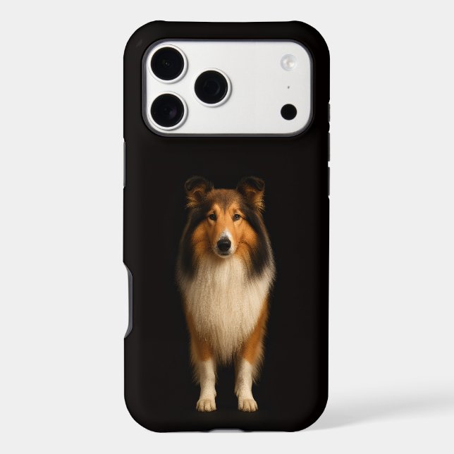Black 4 Luxe iPhone 17 Pro Max, Loyal Collie Dog (Back)