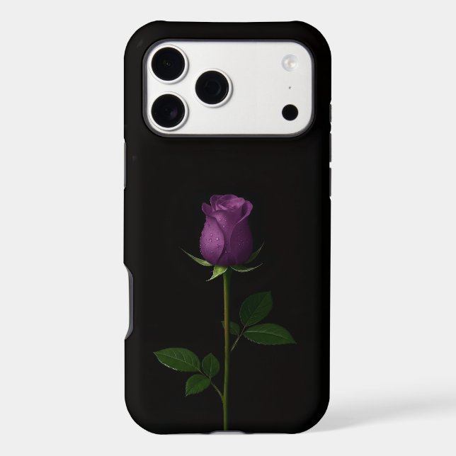 Black 4 Luxe iPhone 17 Pro Max, Royal Violet Rose (Back)