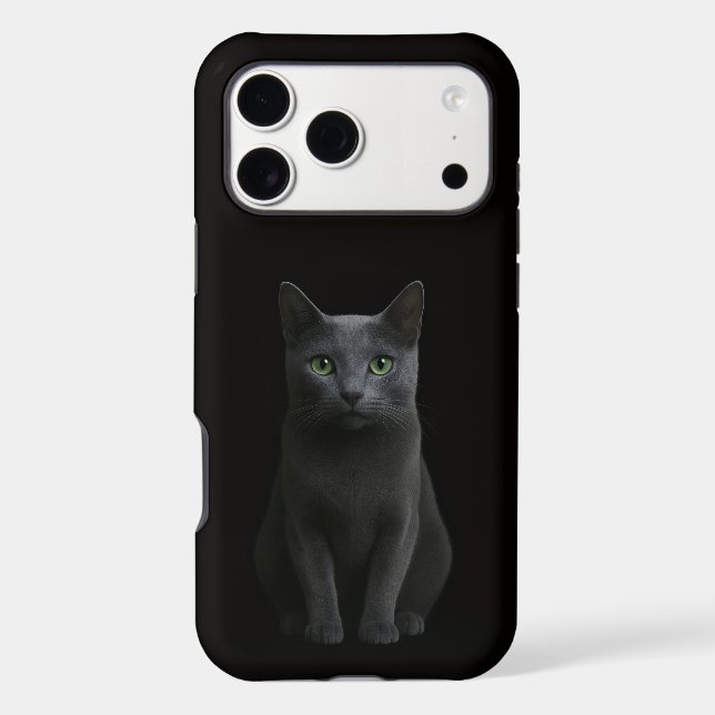 Black 4 Luxe iPhone 17 Pro Max Russian Blue Cat (Back)