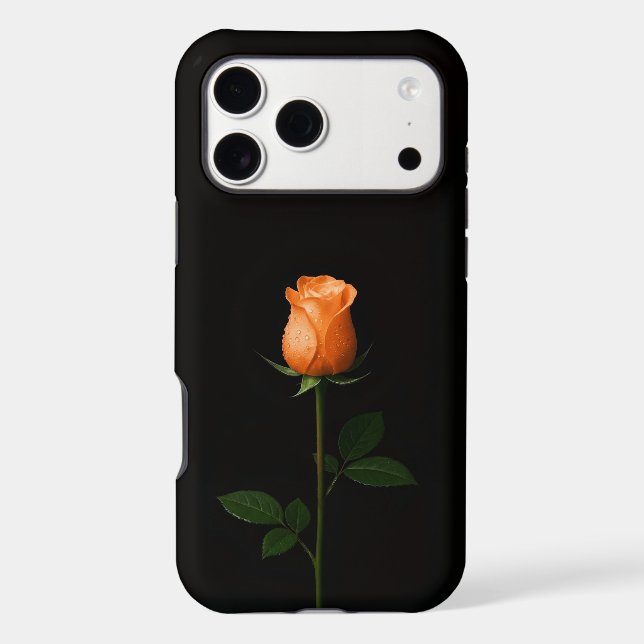 Black 4 Luxe iPhone 17 Pro Max, Sunset Orange Rose (Back)