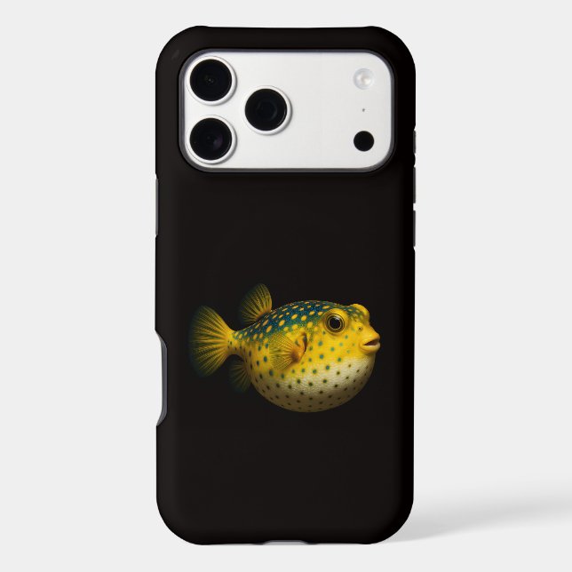 Black 4 Luxe iPhone 17 Pro Max Yellow Pufferfisch (Back)
