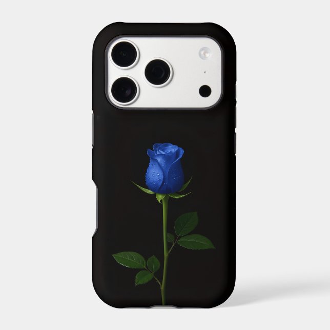 Black 4 Luxe iPhone 17 Pro, Midnight Blue Rose (Back)
