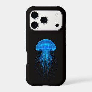 Black 4 Luxe iPhone 17 Pro, Neon Blue Jelly Fish