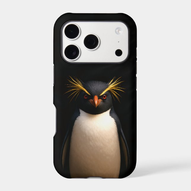 Black 4 Luxe iPhone 17 Pro, Rockhopper Penguin (Back)