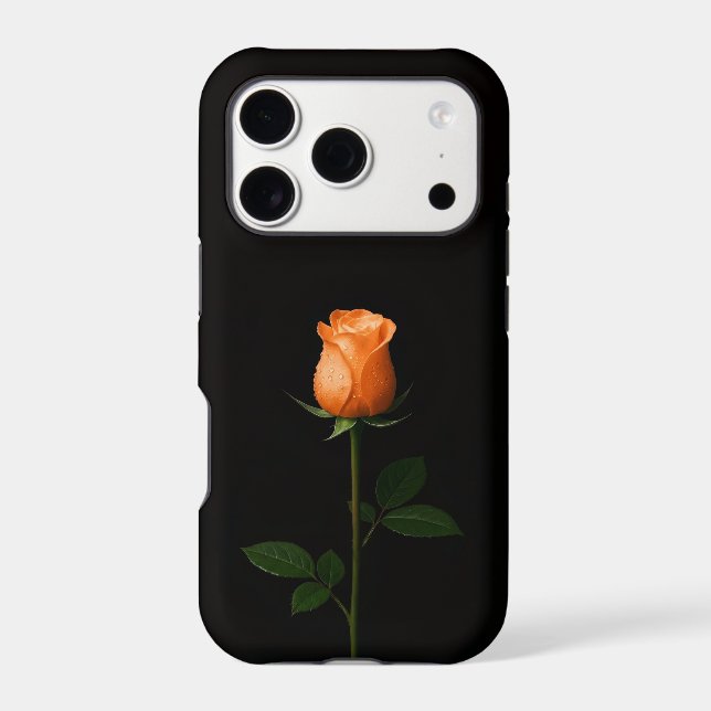 Black 4 Luxe iPhone 17 Pro, Sunset Orange Rose (Back)