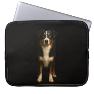 Black 4 Luxe Laptop Sleeve, Aussie Shepherd Dog Sleeve