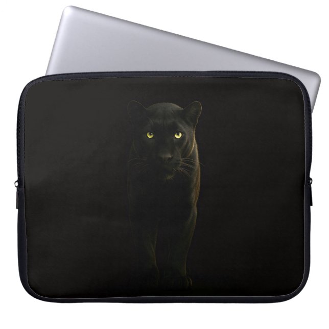 Black 4 Luxe Laptop Sleeve, Black Panther Sleeve (Front)