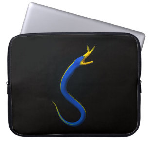 Black 4 Luxe Laptop Sleeve, Blue Ribbon Eel Sleeve