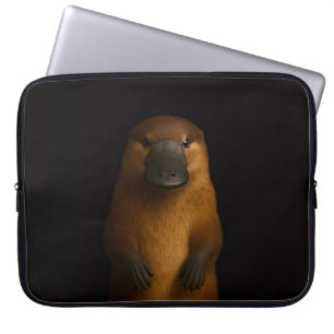 Black 4 Luxe Laptop Sleeve, Elegant Platypus Laptop Sleeve