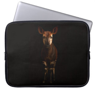 Black 4 Luxe Laptop Sleeve, Forest Okapi Laptop Sleeve