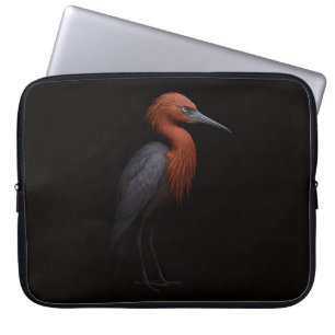 Black 4 Luxe Laptop Sleeve, Reddish Egret Sleeve