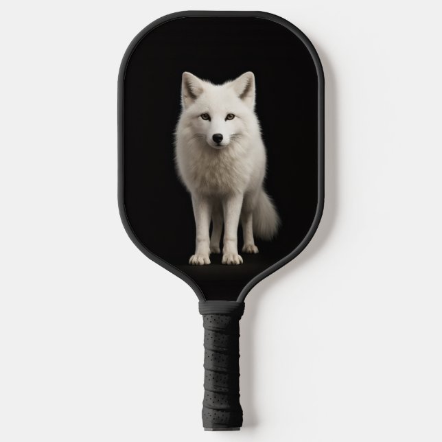 Black 4 Luxe Pickleball Paddle, Ivory Arctic Fox Paddle (Front)