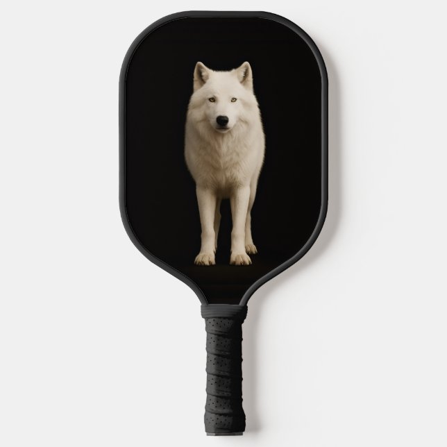 Black 4 Luxe Pickleball Paddle, Ivory Arctic Wolf Pickleball Paddle (Front)