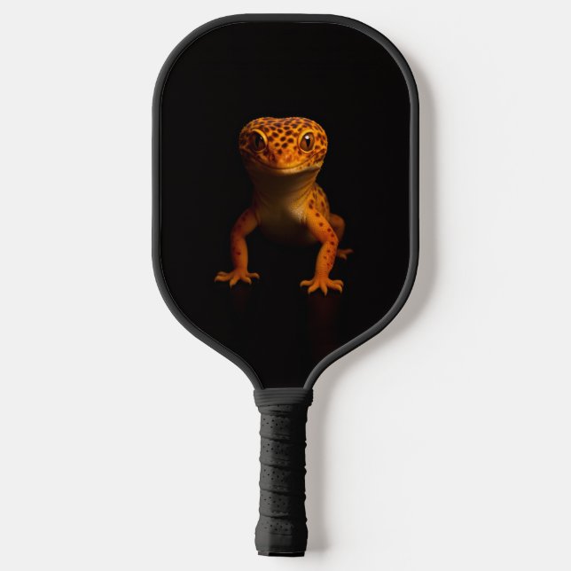 Black 4 Luxe Pickleball Paddle, Leopard Gecko Paddle (Back)